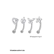 ASTM F-136 titanium belly earrings