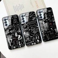 (J54) Softcase Glass Kaca Glitter Oppo Reno 10 10 Pro 4G 5G A38 A17 Reno 8T 4G 5G A78 4G 5G A58 4G 5