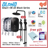 [Free 2 Gifts] Alpha Water Heater Smart 18I Inverter DC pump Rain Shower Metal Black White Matt Black All Black Silver White