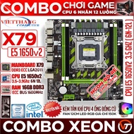 Combo Mainboard X79 + CPU E5 1650v2 High Speed 3.5G hz - 3.9 Ghz Cheap Gaming (Main New 100%)