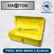 HASSTON Toolbox 1 Stack Yellow Iron 36x15x10cm / Tool box Metal Case 1 Stack