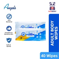 ANGELS Adult Body Wipes - 40 Wipes Pack