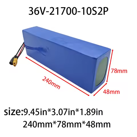 10S2P 36V 30Ah compatible with Motorcycle Electric Bicycle 21700 5C Power Rechargeable Lithium Batte