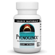 PYCNOGENOL 50MG French Sea Pine Bark Extract Contains 60 Tablets (SOURCE NATURALS)