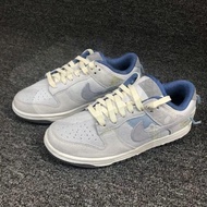 【全新正貨】Nike Dunk Low "Bright Side" 翻毛皮女裝板鞋 灰藍色
