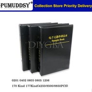 170values 4250PCS 8500pcs 0201 0402 0603 0805 1206 SMD resistor 5% diygba Sample Book Resistors Asso