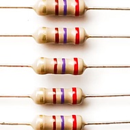 1/2W or (0.5w) Carbon Film Resistance Value 0.1 ohm-820ohm Allow Error ±5% Resistance E12 Full Range