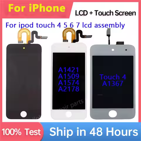 Tested LCD Display And touch Screen Assembly For Ipod Touch 4 A1367 5 5th A1509 A1421/ 6th A1574 / 7