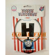 HBD Thomas banner / Thomas bunting flag / Thomas flag banner / character / HAPPY BIRTHDAY BANNER
