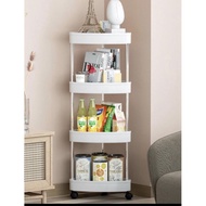 Kệ Nhựa Tam Giác 4 Tầng Có Bánh Xe Kệ Góc Tường Tam Giác 4 Tầng Có Bánh Xe Bền Đẹp Tiện Lợi