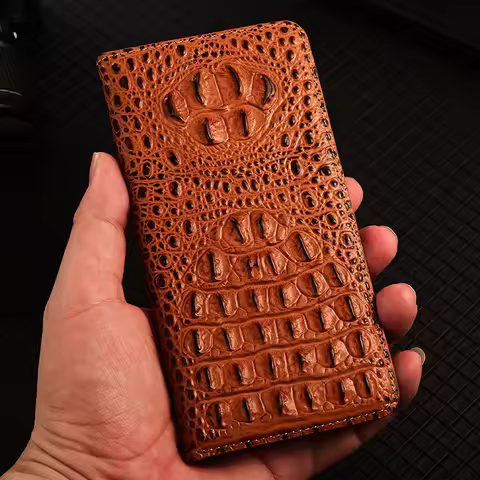 Crocodile Claw Genuine Leather Flip Case For Oneplus Nord 2 CE2 3 CE3 4 CE4 5 CE5 N10 N20 N30 N100 N