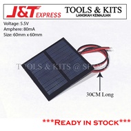 0.44W 5.5V 80mA Mini Polycrystalline Solar Panel + 30cm Red & Black Wires DIY Solar RBT/18650 Chargi