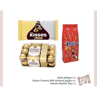 Set combo Kisses 315g + Daim 280g + Ferrero Rocher 30T