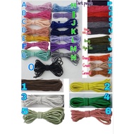 Elastic RubberTALI ColorPOLOS 2.5mm 3mm - per 5 meters / Elastic MaskTALI Paracord Loop