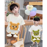 Lovely embossed printed cottonshort sleeve set for boys (C0082)
