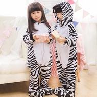 Zebra Cartoon Onesie Sleepwear Kid Boy Girl Xmas Cosplay Costume Animal Pajamas