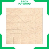 Birch Plywood square size 100mm, 200mm, 300mm, 400mm, 500mm thickness 4mm ~ 25mm