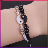 Best Friend Bracelets for 2 Matching Yin Yang Adjustable Cord Bracelet for Bff Friendship Relationsh