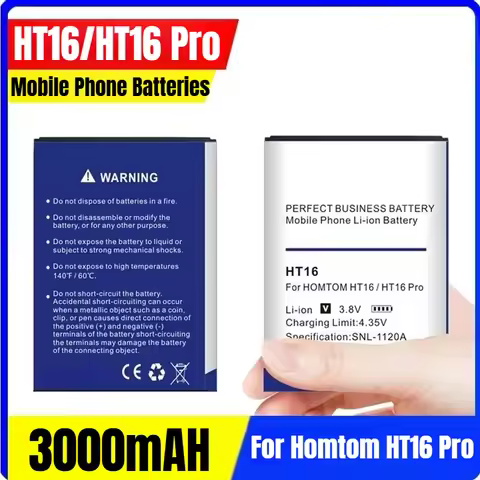 3.8V 3000mAH Mobile Phone Batteries for Homtom HT16 Pro