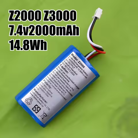 Z2000 7.4v2000mAh 14.8Wh Li Ion 3-wire Plug Rechargeable Lithium Battery Pack Z3000 7.4v3000mah
