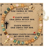 JoycuFF Cross Bracelets for Women Christian Faith Gifts Catholic Religious Easter Christian Jewelry,