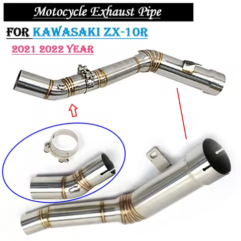 Kawasaki Zx10R Motorcycle Exhaust Pipe Middle Section Modified For Kawasaki Zx-10R Zx10R 2011-2021 2