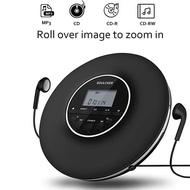 Portable Personal CD Player Built-in Discman Anti-SkipShockproof Compact Player Stereo with Headphone Music LCD Screen