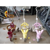 Preloved IIMO 02 Macaroon Yellow, Pink and Blue Bicycle