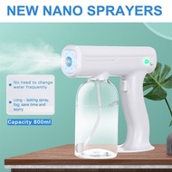 800ML Nano Atomizing Spray Gun Handheld Wireless Humidification Blue Light Disinfection Atomization Disinfection Spray