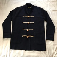 Universal Works made in England nautical shawl duffle long cardigan