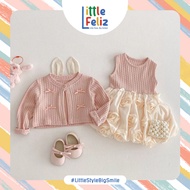 Littlefeliz FA55 Rose Dress for Girls Korean Fashion Children's Dress/ Korean Children's Dress/