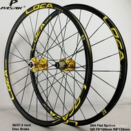 MTB Bicycle Wheelset 29 27.5 26er Disc Brake 6 Bolts 24 Holes Flat Spoke Copper Nipple Quick Release