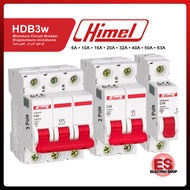 Himel 3 Series Miniature Circuit Breaker 6kA [ SIRIM ] - [ HDB3wH ] MCB 1 Pole 2 Pole 3 Pole 6A.....