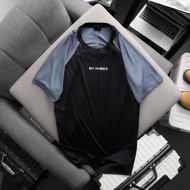 Big size sports t-shirt 50 - 120kg embossed raglan pattern - MH STORE