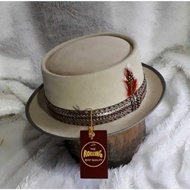 IMPORTED WOOL STYLE LAKEN PORKPIE HAT - MEN'S HAT - FEDORA HAT