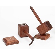 Handmade Wooden Judge Gavel Multifunctional Tool | Magnetic Base Beer Corkscrew with Detachable Keyc