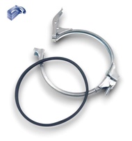 GI & SS304 Metu Clamp (Jacob) – 2mm Heavy-Duty Quick Release Clamp with Inner Gasket for HVAC & Duct