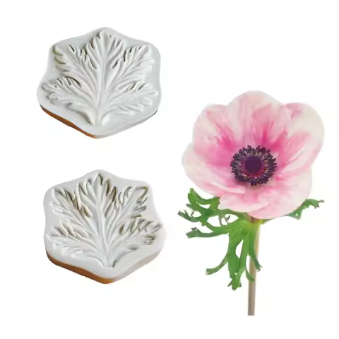 Anemone Leaf Veiners Silicone Mould Cake Decorating Molds Cake Gumpaste Molds Cake Chocolate Tools M