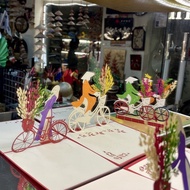 3D embossed card of Vietnamese human scenes