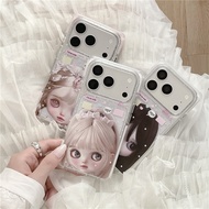 iPhone 17 Pro Max Diamond-dressed girl pattern TPU material phone case