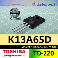 K13A65D Mosfet N-Channel 650V 13A TK13A65D TK13A65D(STA4,X,M) TO-220 TOSHIBA Original