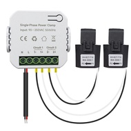 Tuya Smart WiFi Energy Meter 80A with Current Transformer Clamp KWh Power Monitor Electricity Statistics 90- 250V