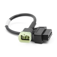 For Kawasaki 6Pin OBD Motorcycle Cable 6 Pin to OBD2 16 Pin Adapter Diagnostic Cable