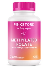 Pink Stork Folate: Methyl Folate - MTHFR Acid, Natural Form of Folic Acid for Pregnancy, Formulated 