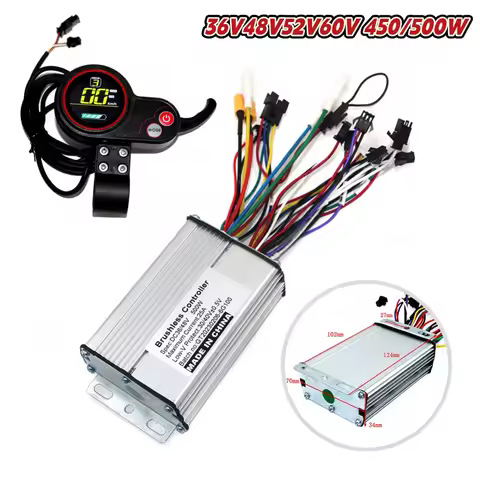 Electric Scooter Ebike Controller GT 100 Dashboard Display 36V48V52V60V450/500W25A Controller for Eb
