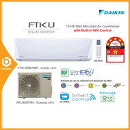 Daikin FTKU35BV1MF 1.5 HP Wall Mounted Deluxe Inverter Air-conditioner with Built-in Wifi Control &amp; 3D Airflow