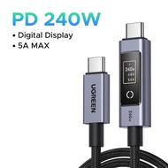 UGREEN L541 สายชาร์จถัก Type‑C to Type‑C หน้าจอ OLED แสดงค่ากำลังไฟ 240W 6A PD3.1 Fast Charging ชิป 