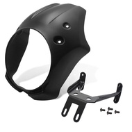 Matteสีดํารถจักรยานยนต์ด้านหน้าไฟหน้าFairing Coverหน้ากากสําหรับHonda Rebel CMX 300 500 CMX300 CMX50