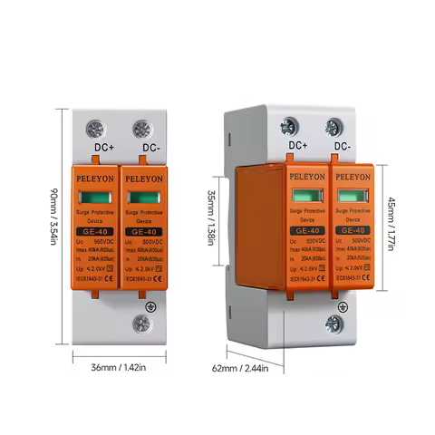 PELEYON 10KA~20KA SPD DC 800/1000V 20KA~40KA DC 500/600V orange House Surge Protector Protective Low