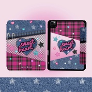 Casing Hard Acrylic Sweet Heart And Stars Case Compatible with IPad Mini6 IPad5 6 7 8 9 10 Air3 Air4 Air5 10.9" Pro10.5 IPad10.2" Pro11 Pro12.9 2018 2020 2021 Leahter Pencil Slot